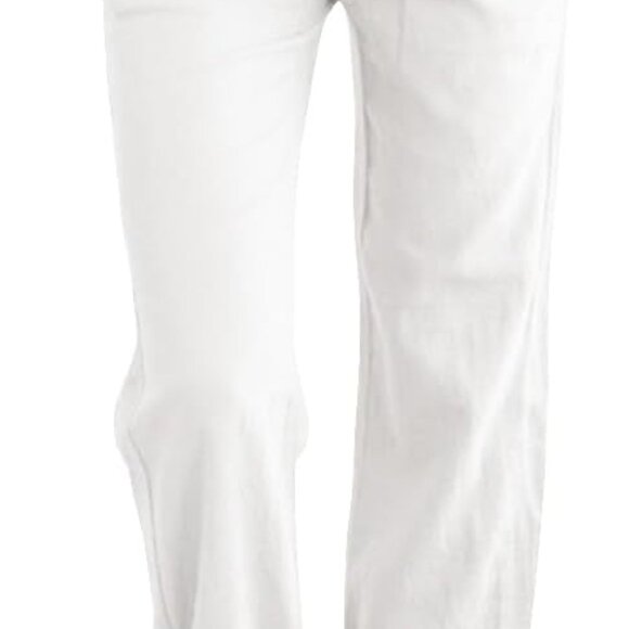 Womens High Waist Summer Casual Pants Drawstring Straight Leg Beach Vacation Lou - Picture 1 of 5